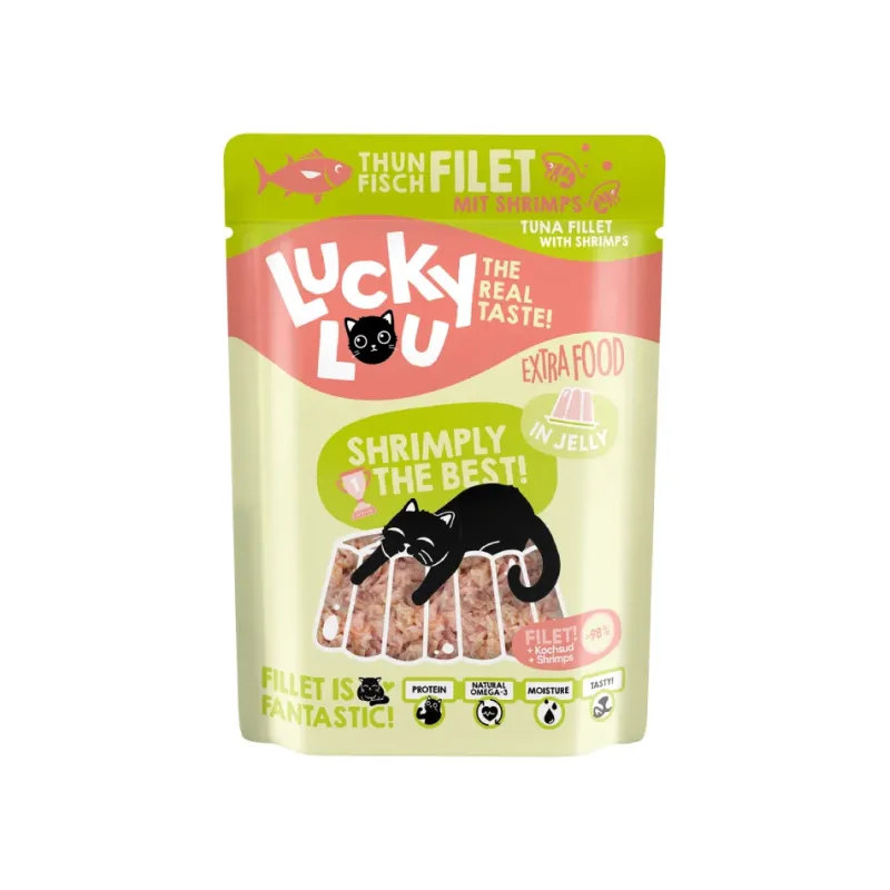 Lucky Lou ExtraFood Jelly Φιλέτο Τόνου & Γαρίδες Φακελάκι 70gr