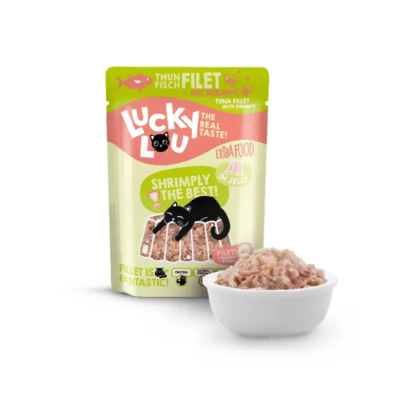 Lucky Lou ExtraFood Jelly Φιλέτο Τόνου & Γαρίδες Φακελάκι 70gr