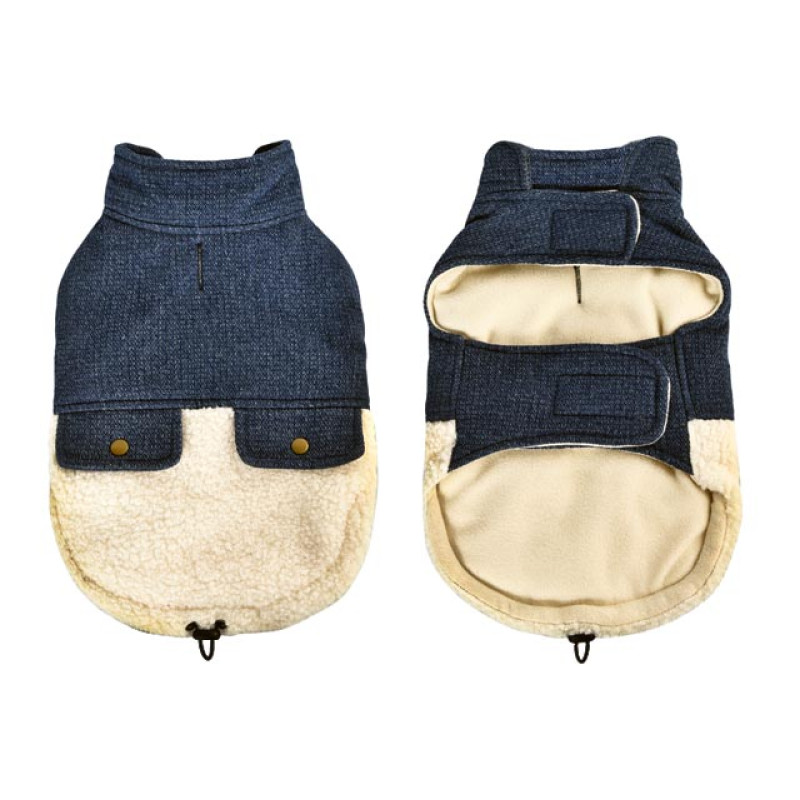 Μπουφάν Σκύλου Jean Denim n Fleece