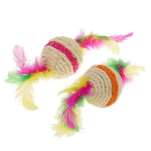 Σετ Sisal Μπαλάκια με Φτερά (2 Τεμ) 5 cm