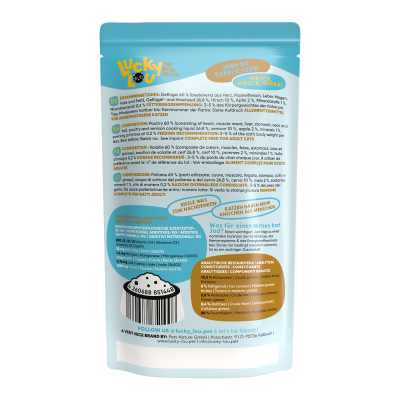Lucky Lou LifeStage Adult Πουλερικά & Ελάφι (με Μήλο) 125gr