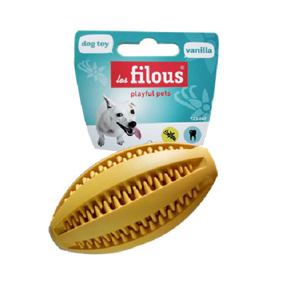 Les Filous Dental Rubber Rugby Ball (Άρωμα Βανίλιας) 11 cm