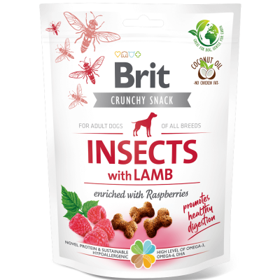 Brit Dog SN Crunchy Cracker Insects with Lamb 200g