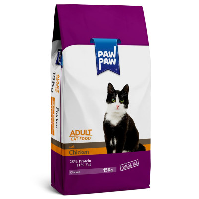 Pawpaw 15kg Ξηρά Τροφή για Στειρωμένες Γάτες με Κοτόπουλο