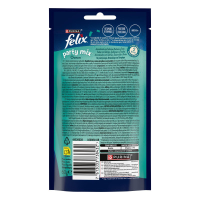 Felix Party Mix Ocean με Γεύση Σολoμό, Μπακαλιάρο και Πέστροφα 60gr Felix Party Mix Ocean με Γεύση Σολoμό, Μπακαλιάρο και Πέστροφα 60gr