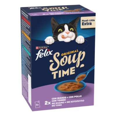 Felix Soup Βοδινό, Κοτόπουλο & Τόνος 6x48g