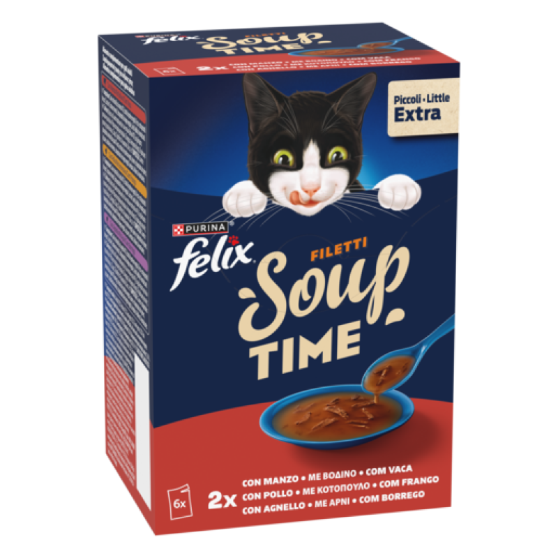 Felix Soup Fillet Βοδινό, Κοτόπουλο & Αρνί 6x48g Felix Soup Fillet Βοδινό, Κοτόπουλο & Αρνί 6x48g